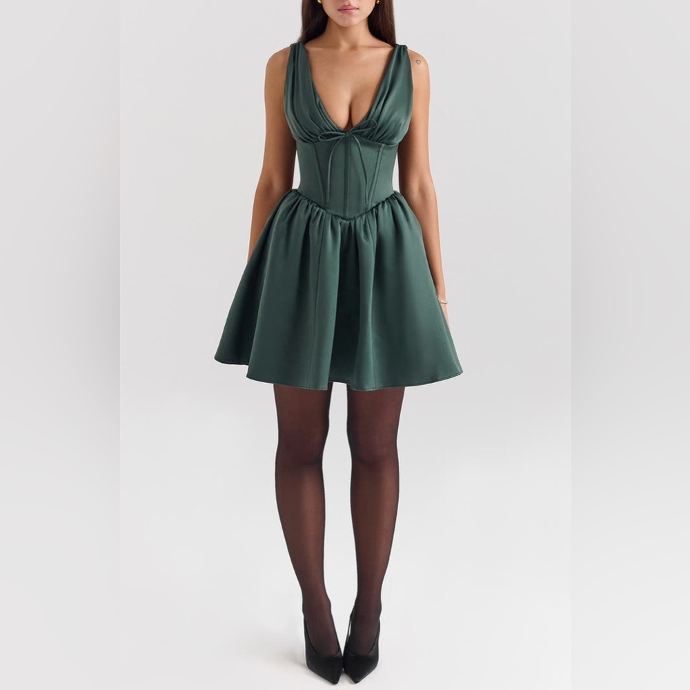 House of CB Emmeliette Satin Minidress XS